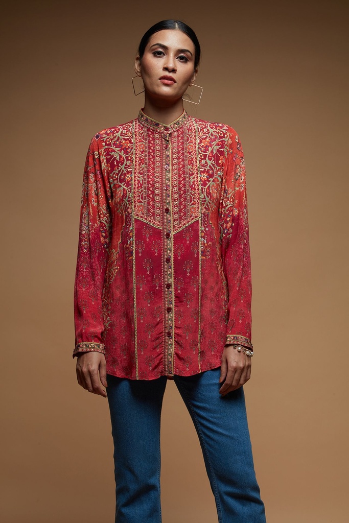 Ruby Reverie Swarovski-Embellished Shirt